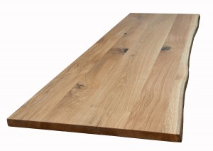 40cm Holzplatte Tischplatte Eichenplatte Eiche Tisch massiv Baumkante blackonyx